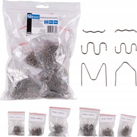 Punti metallici per saldatrice per plastica RS16-RS46 600 pezzi (80) (1/5)