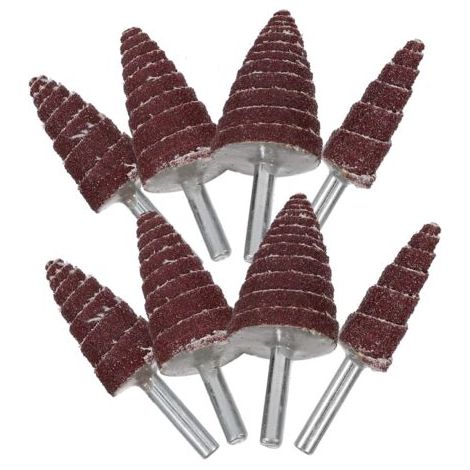 BUNTHAUS 8pièces Roues à Lamelles Coniques Meules Abrasives De Rechange Assortiment De Roues Pour Outils Rotatifs Petites à Lamelles Rotatives Têtes De Meulage (1/5)