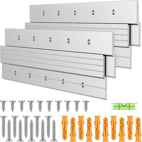 Rail Fixation Miroir Lourd z Support de Montage Crochet Fixation Cadre Lourd, 30,5cm Accroche Miroir Mural Tableau Lourd, pour Cadre Lourd, Tête de Lit, Panneau, Rack (1/5)
