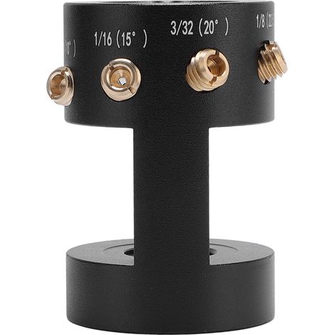 Affûteuse de tungstène TIG avec 4 vis de guidage en laiton, outil de meulage décalé multi-angles pour soudage TIG de précision (1/5)