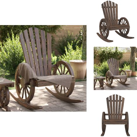 Chaise à bascule Adirondack bois de sapin massif - Chaises De Jardin - Chaises Adirondack - Mobilier De Jardin - Chaise À Bascule - Jardin Extérieur (1/5)