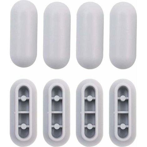 4 Pièces Tampon Universel pour Siège de Toilette Universel Chocs , XU,Kit de Tampon Abattant WC Plastique Toilette Pare-chocs Remplacement - KZQ (1/4)