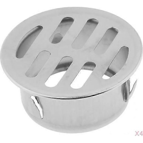 Lot de 4 caniveaux de toit ronds anti-obstruction pour balcon et jardin en acier inoxydable (1/5)