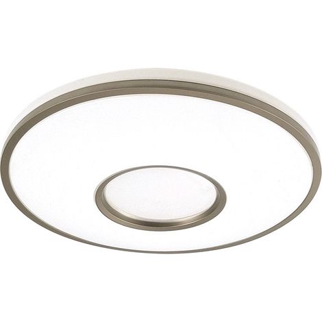 Plafoniera Perote 36W, bianco/pelle, 3528 lm, 39x39x7,5 cm, controllo regolabile