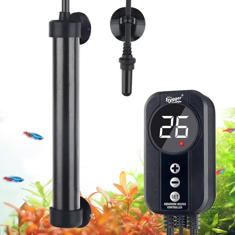 Titanium Chauffage Aquarium 200W,Submersible Fish Tank Heater avec Digital Display Controller pour 114-152L Saltwater and Freshwater Aquariums (1/5)