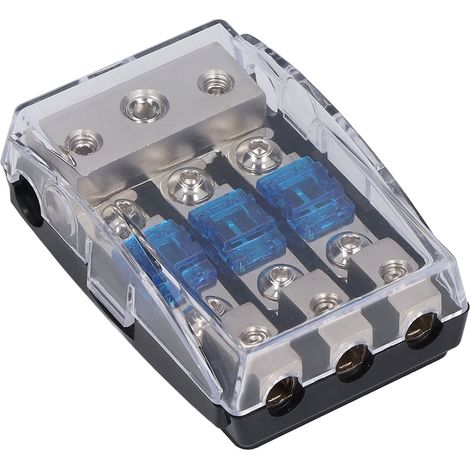 Bloc de Distribution ANL 60A avec Porte-Fusible Audio pour Amplificateur Voiture - 1 Entrée 3 Sorties (1/5)