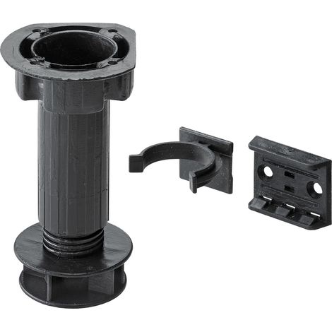 Hettich 4x Sockelverstellfuß Möbelfuß max 200kg Kunststoff schwarz Clips 9219628