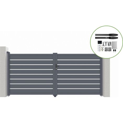 Portail battant électrique VOGEL 350x160cm + Motorisation HICKER B200 (1/4)