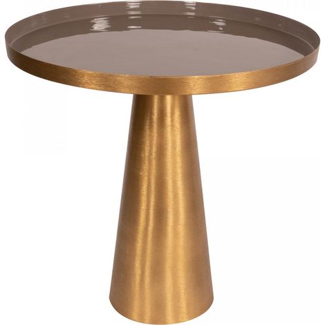 Table basse fait main en fer motif contemporain EBI 51x51 gris (1/3)