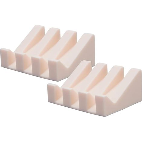 Lot de 2 porte-savons en silicone – Auto-drainants, à séchage rapide et durables – Compacts et hygiéniques pour la salle de bain (1/5)