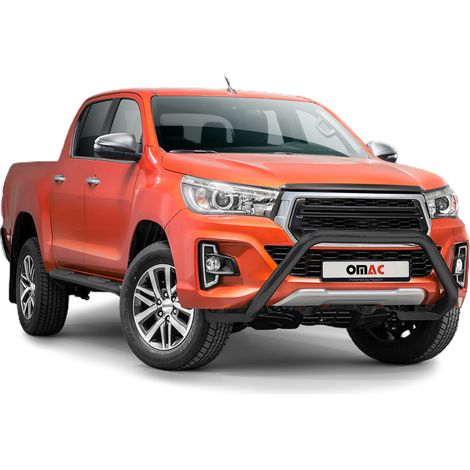 Pare-Buffle Avant Pour Toyota Hilux 2018-2020 Acier Inoxydable Noir (1/5)