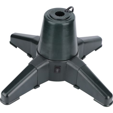 Elektrischer Weihnachtsbaumständer mit 360°-Drehfuß, 40 cm, inklusive Ablagefläche und Dekorationselementen für Zuhause (1/5)