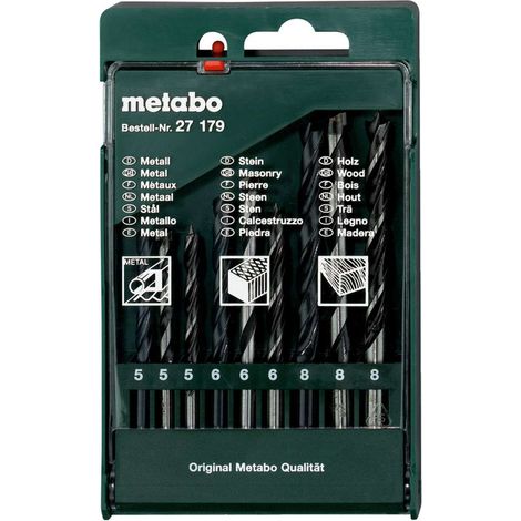 Metabo - Set da 9 punte per trapano 627179000