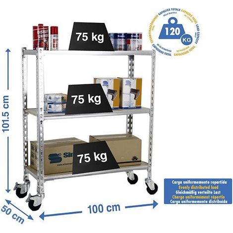 Simonrack Multifunktionsregal Metall 110x51x95 cm
