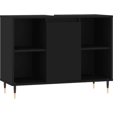Bathroom Cabinet Black 80x33x60 cm Engineered Wood vidaXL