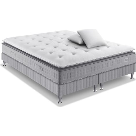 Ens EXTENSION 160x200 matelas H29 ressort ensachés, ferme, 2 sommiers,2 OREILLERS (1/5)