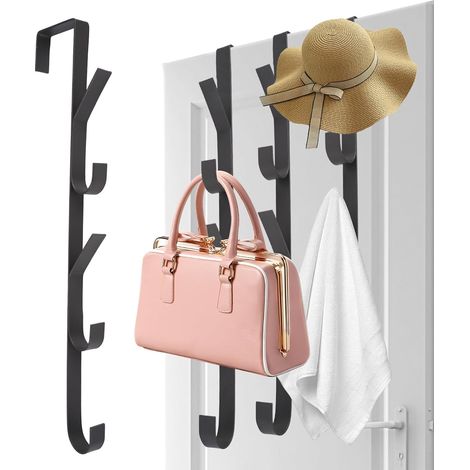 (4-teilig) Handtuchhaken für die Tür, Handtuchhalter, Haken hinter der Tür, platzsparend, für Schlafzimmer, Wohnzimmer (1/5)