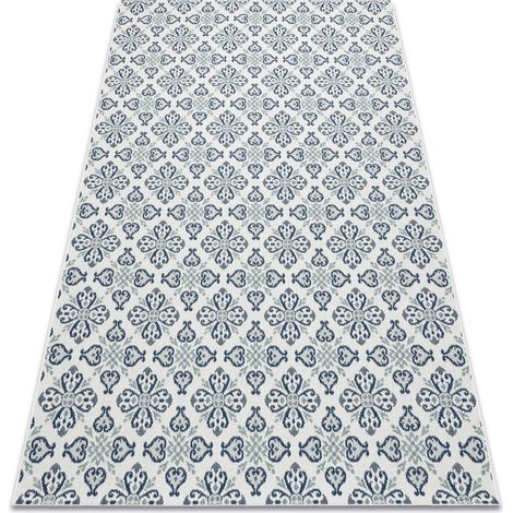 Teppich COLOR 19246/969 SISAL Blumen Weiß white 200x290 cm