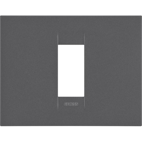 PLACCA GEO 1P NERO SATINATO GEWISS GW16401VN