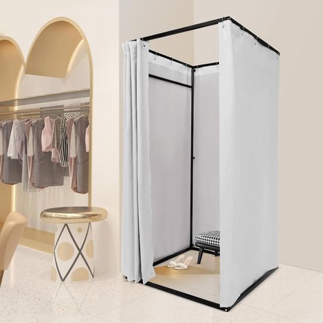 Clothing Store Fitting Room Removable Portable Dressing Room for Boutique Changing Room with Shading Curtain Movable Temporary Mobile Privacy Protection (1/5)