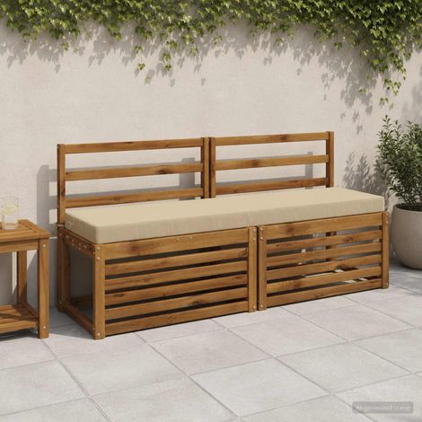 vidaXL Cojín de banco SOEST 100% Poliéster Beige 150 x 40 x 8 cm (1/5)