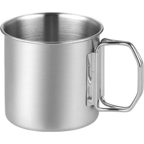 Tazza in acciao inox con minici pieghevoli 0,40lt