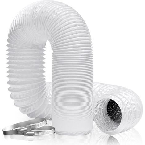 Conduit d'air Flexible Tuyau de Ventilation 160 mm x 6/8/10m en Feuille d'aluminium et PVC pour Seche Linge, Ventilateur Extracteur Air (1/4)