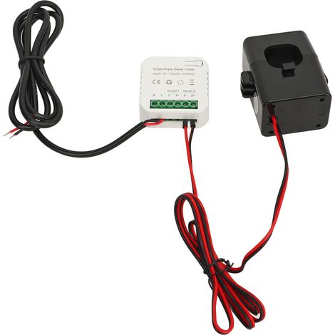 Compteur Énergie Intelligent WIFI Prise Connectée Moniteur Consommation Temps Réel avec Pince Ampèremétrique 200A AC90-250V App (1/5)