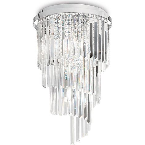Ideal Lux Carlton - 8 Licht Deckenleuchte Kronleuchter Chrom, E14