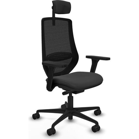 piqueras-y-crespo Mardos chaise bureau gris sombre ergonomique