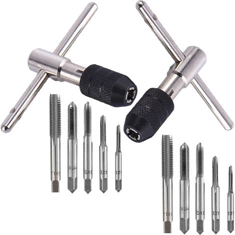 D'Outils à Tarauder pour Robinet à Main,12 Pièces Jeu D'Outils à Tarauder Taraudage Kit D'Outils à Main Kit Kit D'Outils (1/5)