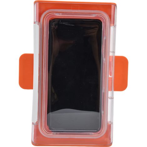 Dusch-Handyhülle, wasserdicht, 360-Grad-Drehung, beschlagfrei, Touchscreen, Handybox für den Hausgebrauch (Orange). (1/5)