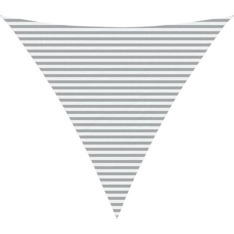 Voile d'ombrage gris clair et blanche, 5 x 5 x 5 mètres (1/5)