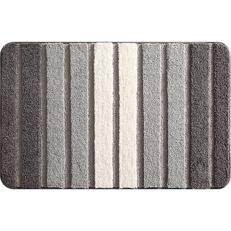 Tappetino da bagno antiscivolo 40 x 60 cm, extra morbido, lavabile in lavatrice, assorbente, grigio (1/5)