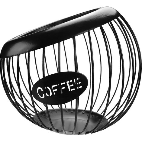 Café pod support grand capacity K tasse et espresso café pod organisateur métal café capsule rangement panier (1/5)