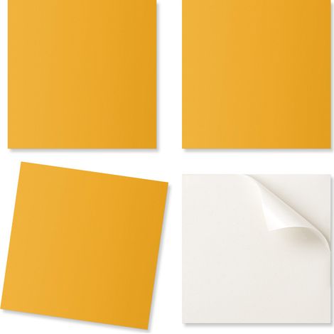 Juego de baldosas de vinilo estampadas - Decoraci贸n para dormitorio, color naranja claro, 20x20x20 cm