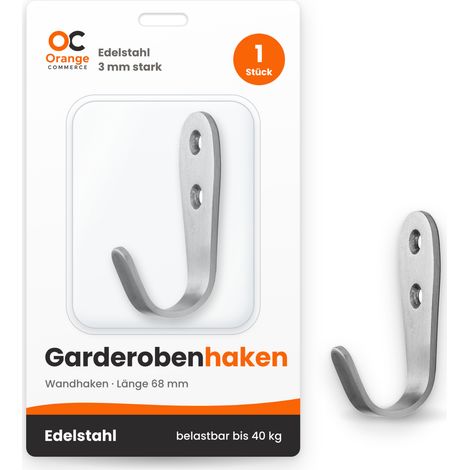 Edelstahl Garderobenhaken Wandgarderobe Mantelhaken Haken stabil Wandhaken (1/5)