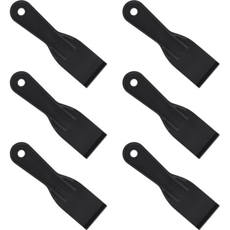6pcs Grattoir en Plastique, Noir Flexible Couteau à Enduire Accessoire de Grattoir Mural pour la Réparation le Rebouchage Rapiéçage Plâtrage et la Peinture (1/5)