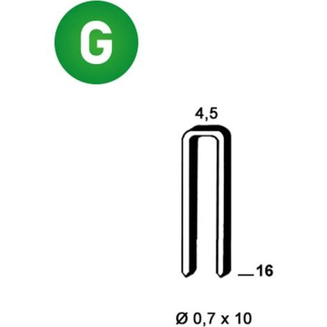 10 000 Agrafes Galvanisées O-16 - 4.5x16x0.7x1 mm - D-Work