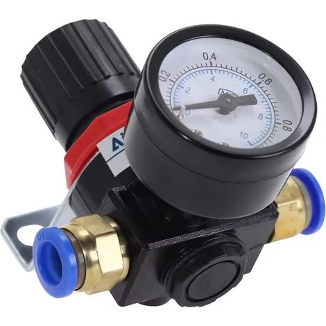 Régulateur de pression compresseur d'air Réducteur Valves Réglables 0.1-1Mpa avec connecteur 8mm pour équipement pneumatique - (1/4)