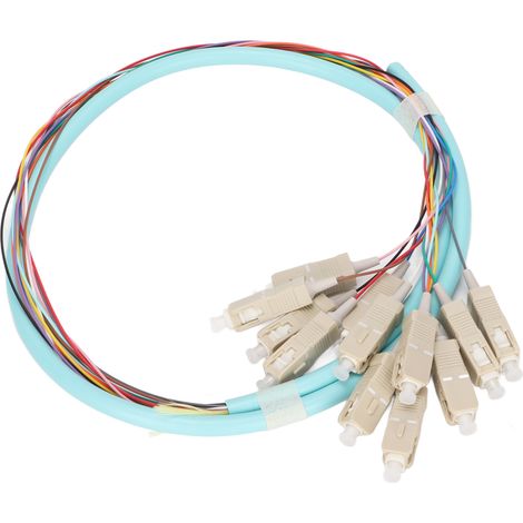 Câble à fibres optiques multimode 12 fibres, connecteurs céramiques, faible atténuation pour applications d'instrumentation (1/5)