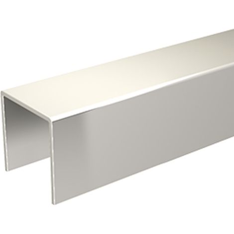 Mantion – Profil U 30x30 en acier 3m – Pour guidage et support de portes coulissantes – Facile à couper et à souder