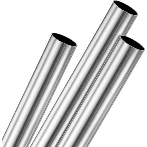3pcs 304 Stainless Steel Tube 7mm OD x 300mm Length 0.6mm Thick Straight Rod Round Bar for Construction, Machining, DIY, Handmade Projects, Model (1/5)
