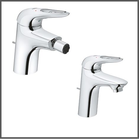 Coppia di Miscelatori GROHE - Bidet + Lavabo - Finitura Cromata