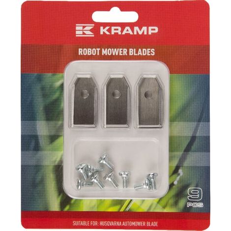 Lame de robot tondeuse Gardena Husvarna x 9pcs - 4087-20 9668095-01 ref FGP470000