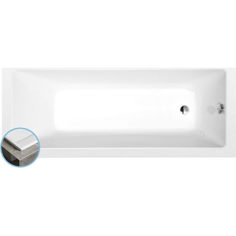 NOEMI SLIM Bain rectangulaire 160x70x39cm, blanc (1/3)