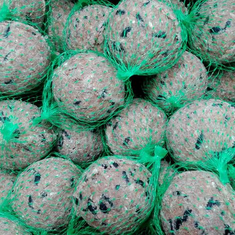 Boules de graisse Rudloff Original avec filet, 100 pièces – Nourriture pour oiseaux, nourriture pour mésanges (1/3)