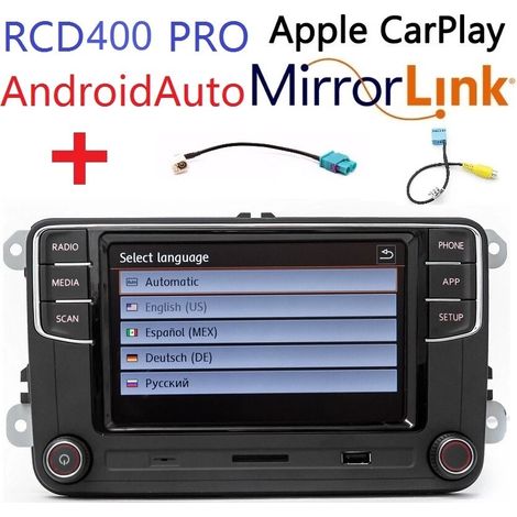 CHIGOODS Autoradio RCD400 Pro AndroidAuto Carplay MirrorLink für VW Golf Passat B6 MK5