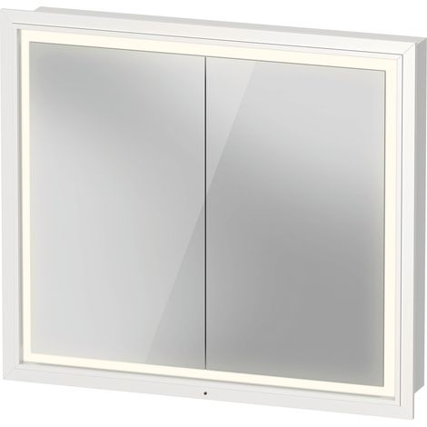 Duravit L-Cube Spiegelschrank mit LED-Beleuchtung, 2 Türen,