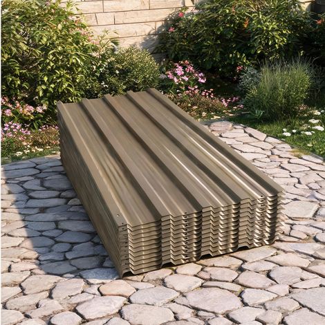 Abri de jardin marron en acier galvanisé (1/5)